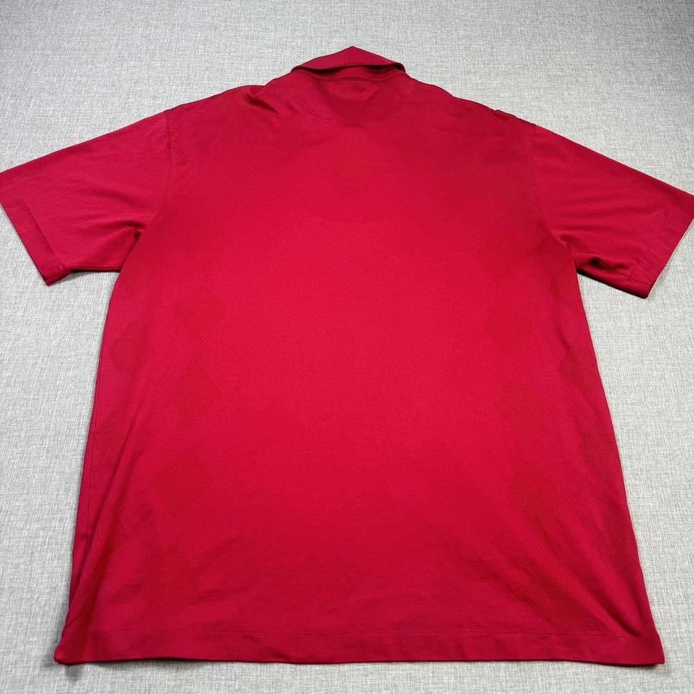 Tiger Woods Collection Sunday Red Argyle Polo Golf Shirt Mens XL Nike Dri-FIT - Picture 10 of 11